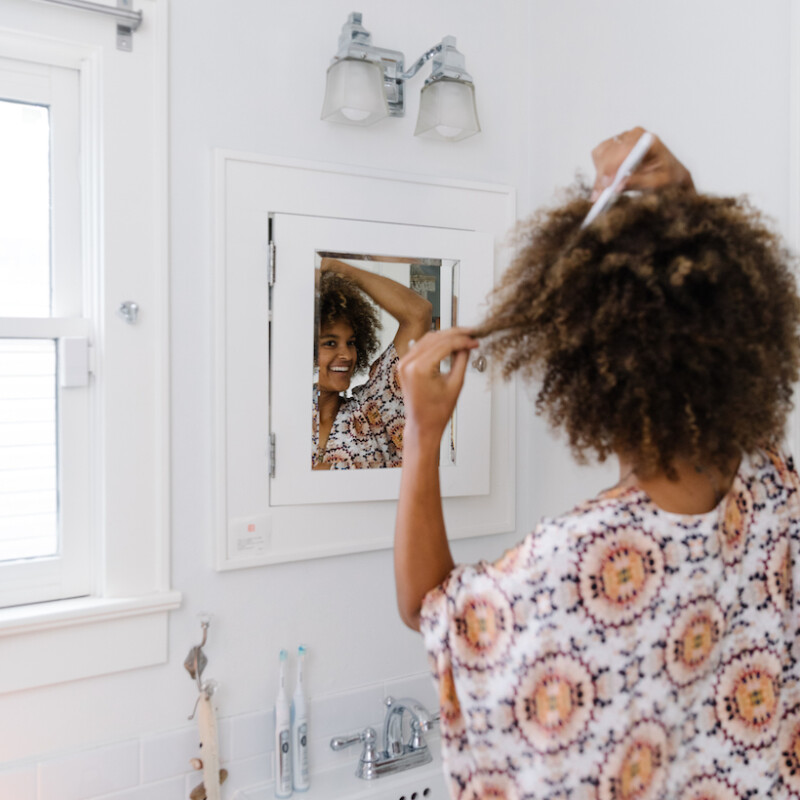 curly hair, scalp care, getting ready