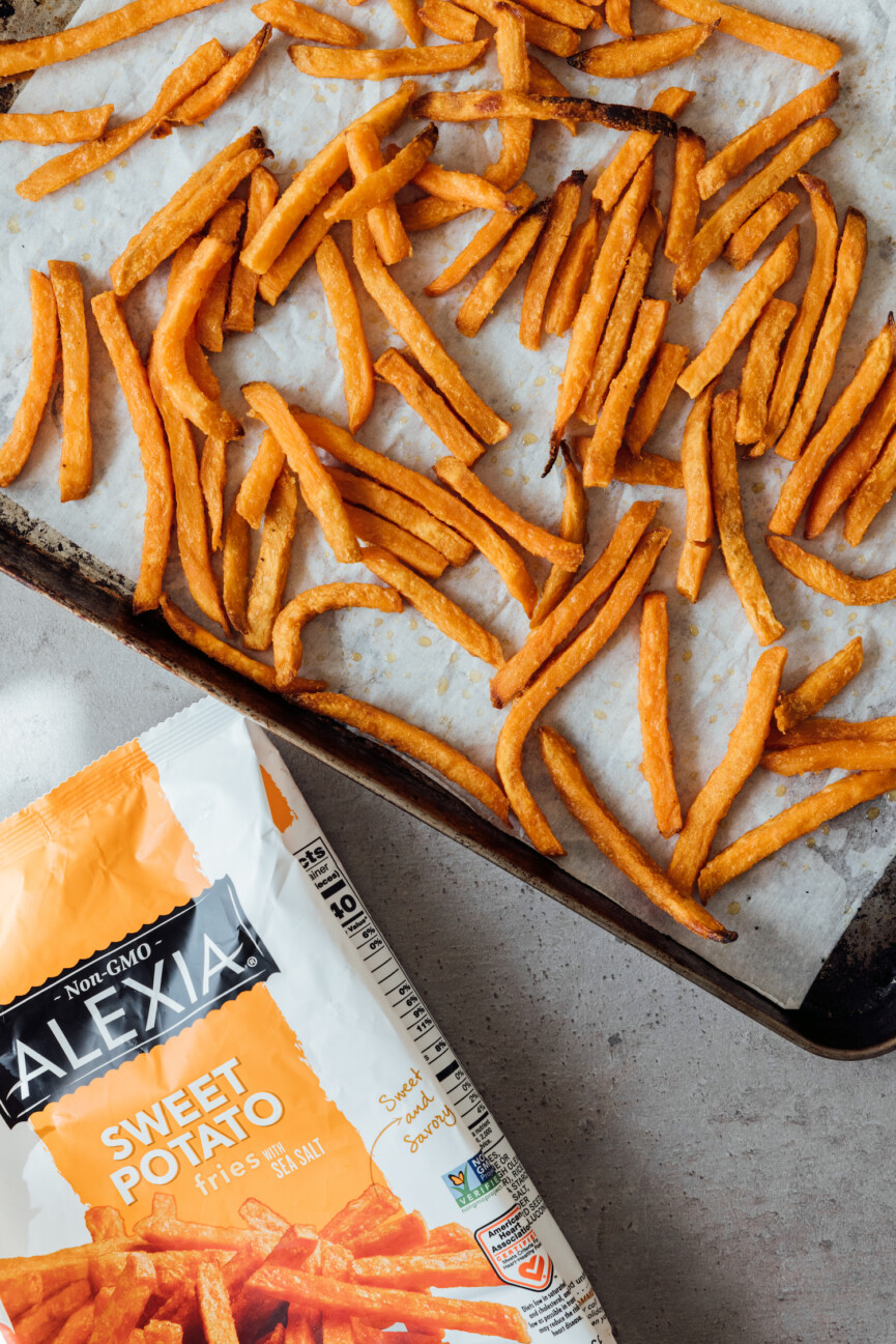 garlicky sage sweet potato fries with garlic aioli