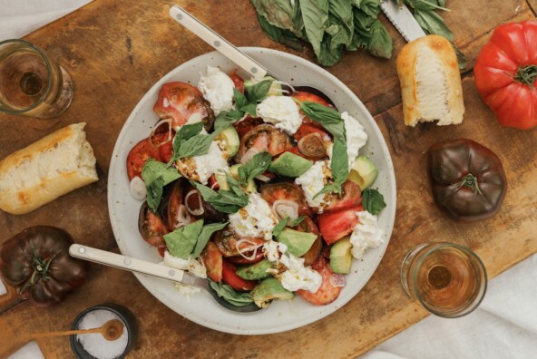 avocado caprese salad