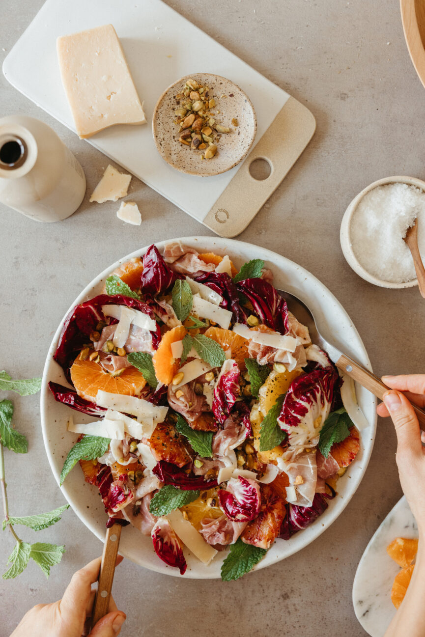 Bitter Greens, Citrus, and Prosciutto Salad