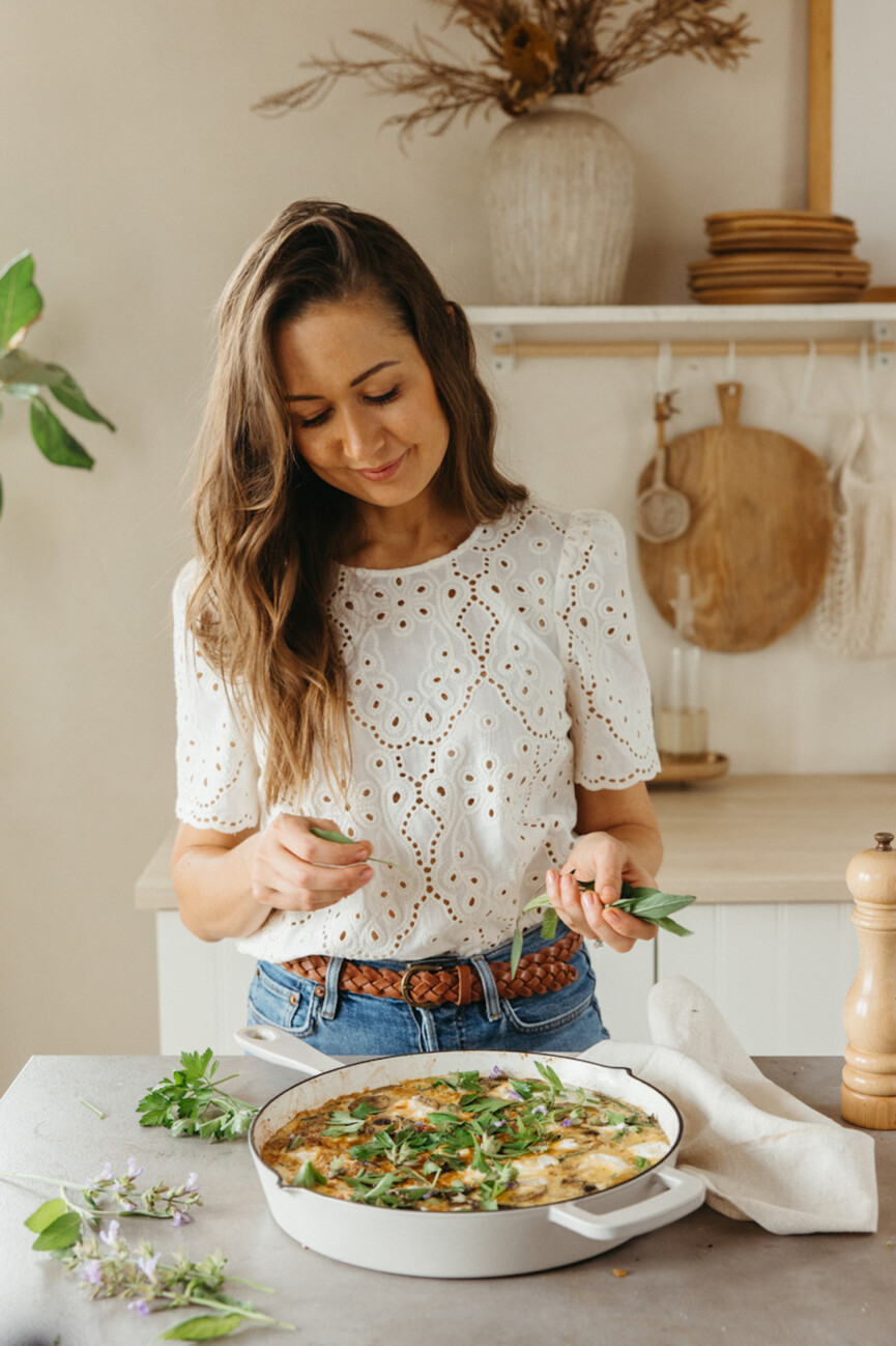 Camille Styles asparagus frittata recipe.