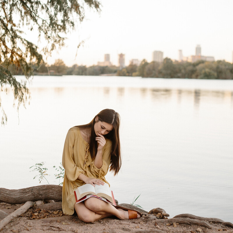 reading books by the lake, summer