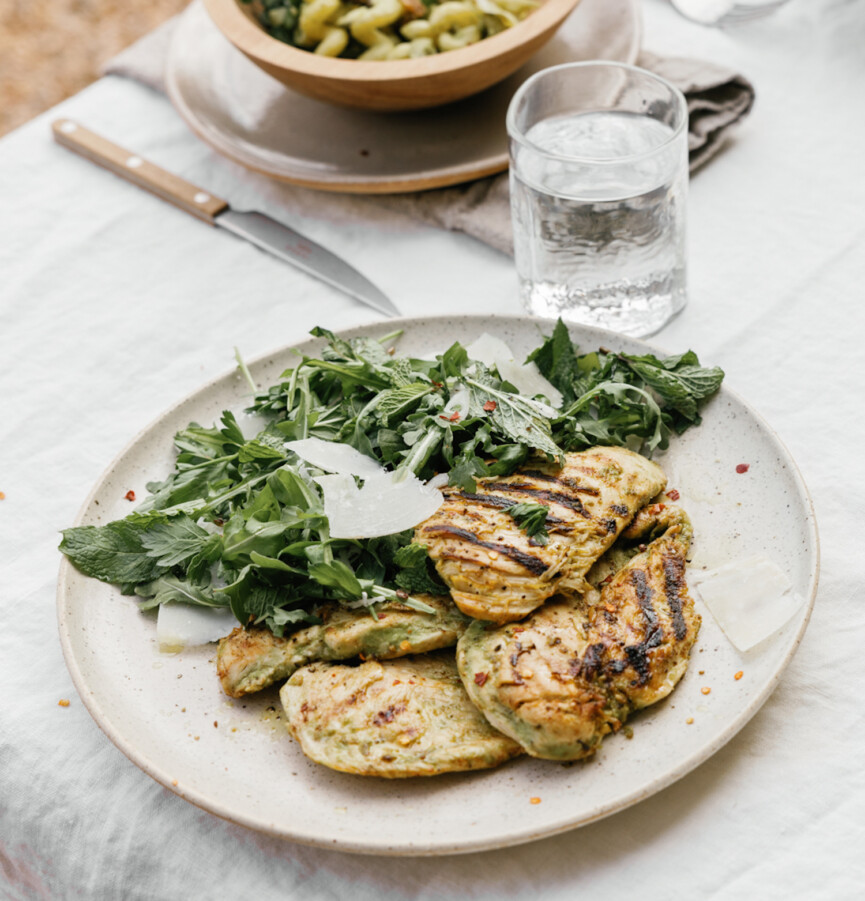 Grilled yogurt marinated chicken.