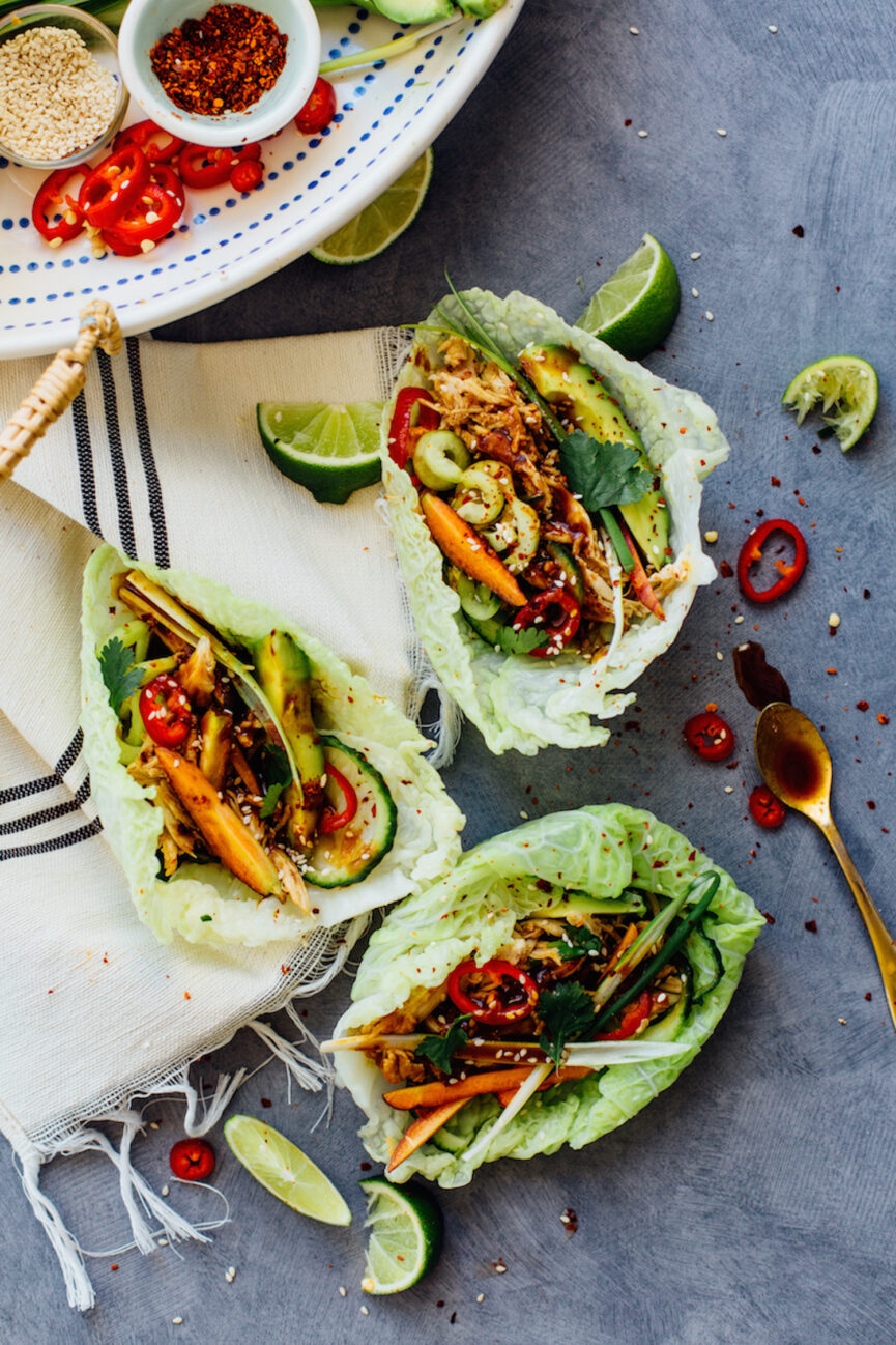 Hoisin Chicken Cabbage Tacos