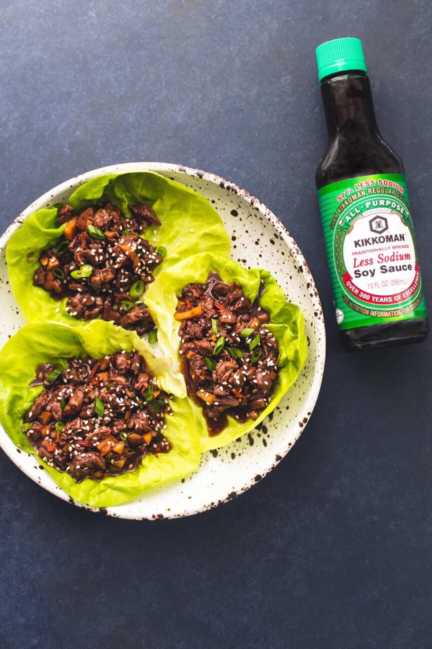 honey beef lettuce wraps