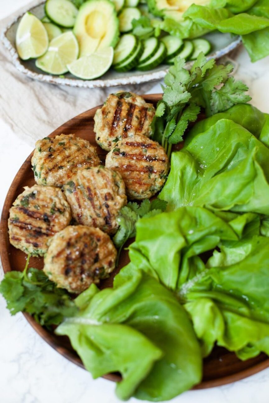 chicken burger lettuce wraps