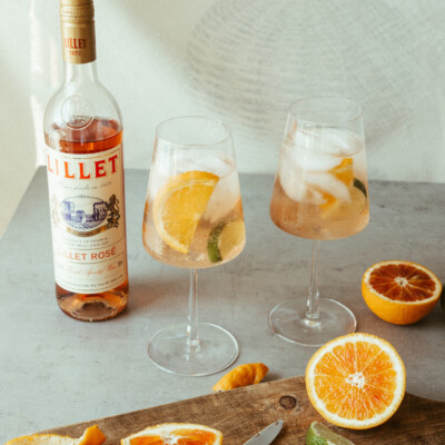 Lillet rosé spritz