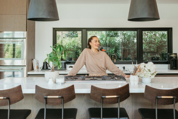 Megan Roup in the kitchen.