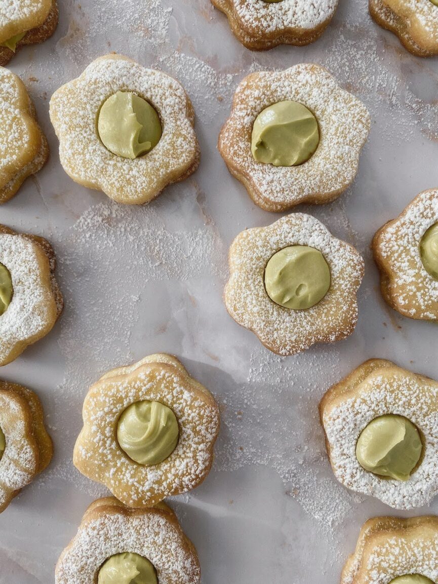 linzer cookies with winter citrus curd