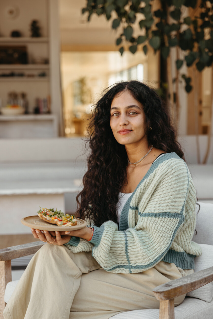 Radhi Devlukia-Shetty's Hummus Bruschetta.