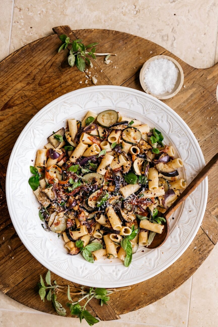 Ratatouille-Style Roasted Vegetable Pasta