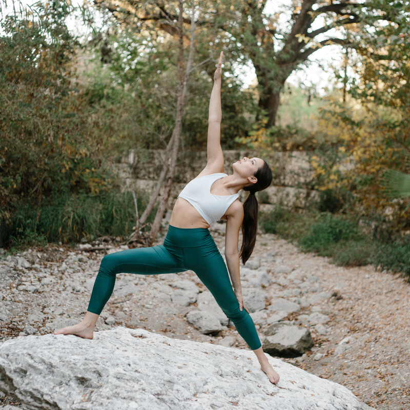 woman doing yoga outside_yoga poses for stress relief