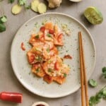 plated salmon crudo