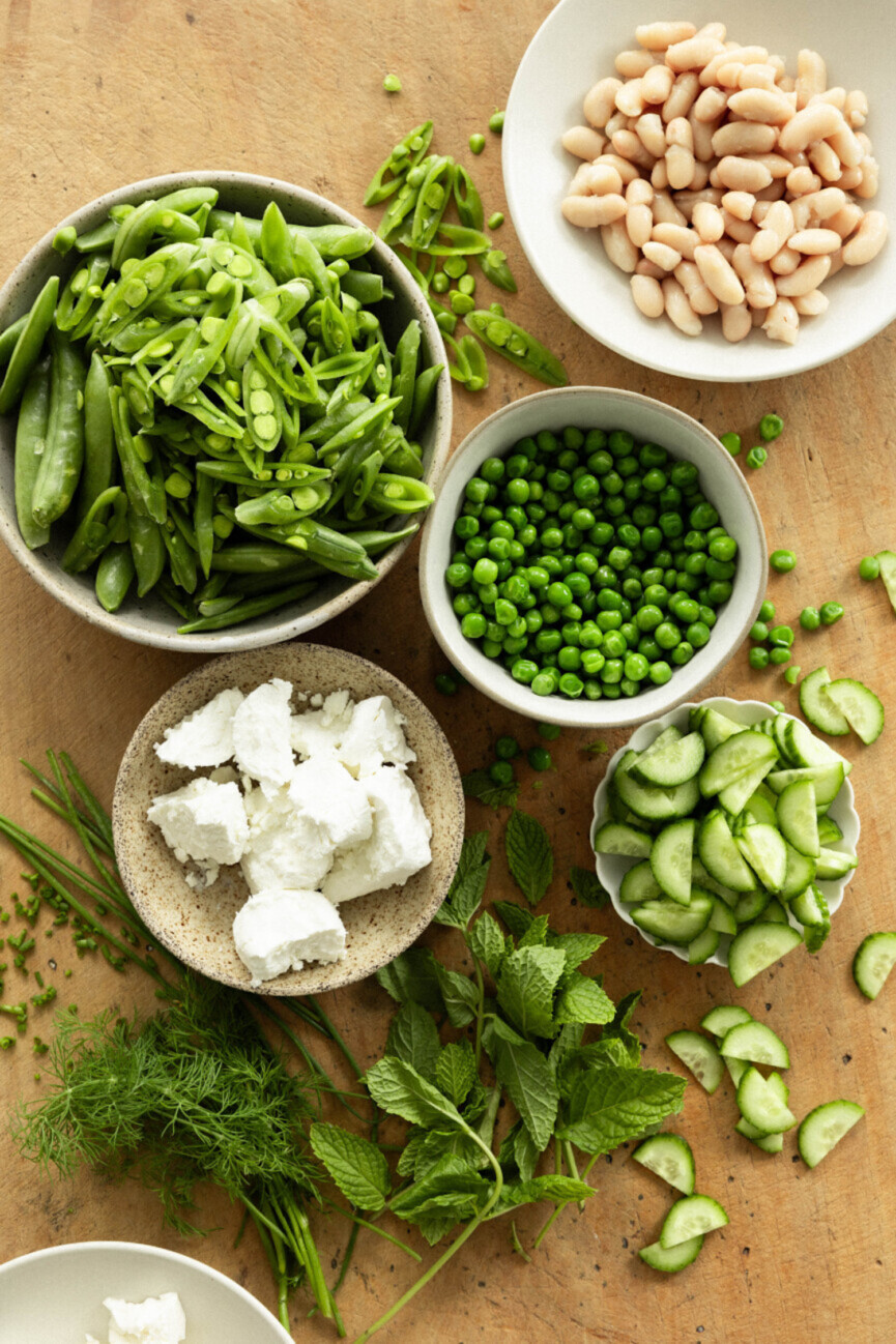 Snap pea salad.