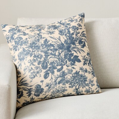 Sorrel floral toile pillow