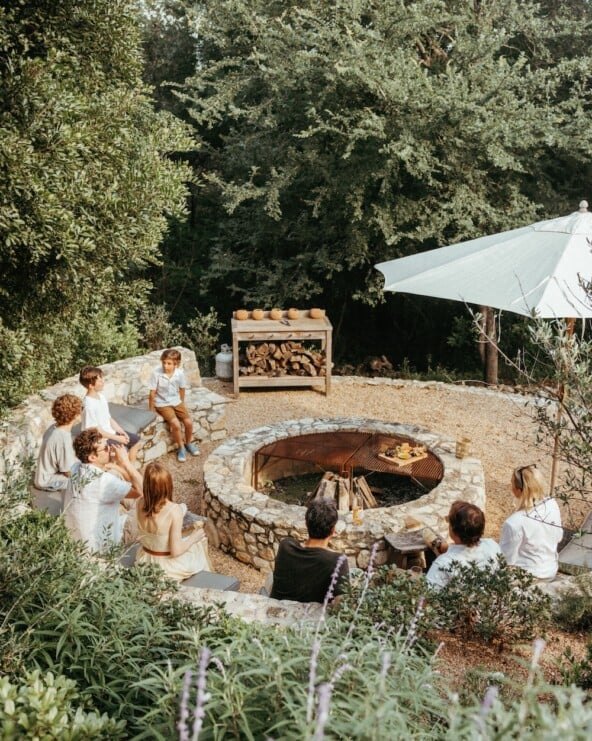 summer entertaining tips-camille styles fire pit