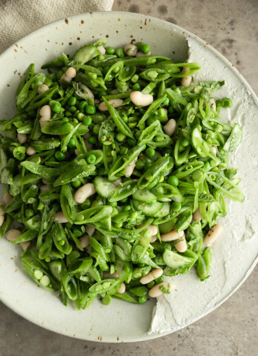 Summer snap pea salad.