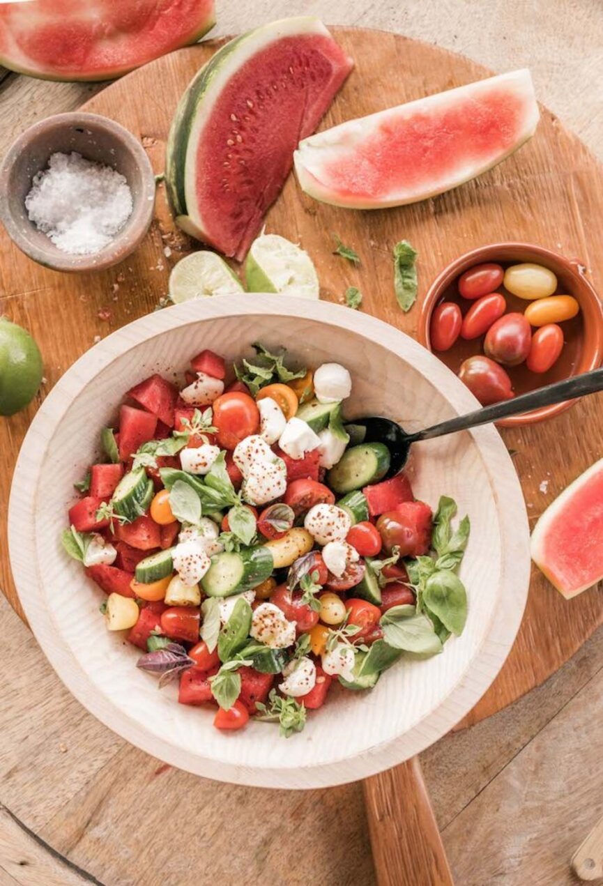 watermelon tomato caprese salad_watermelon recipes