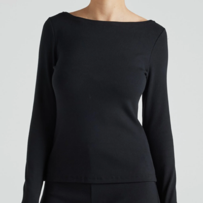 Losano Serene Rib Long Sleeve Top