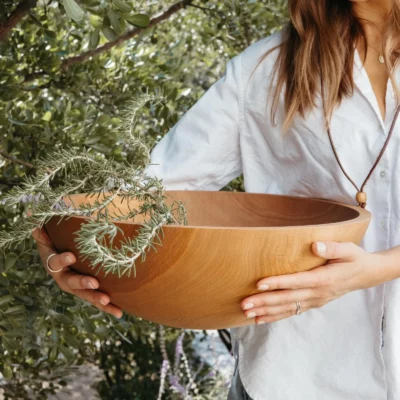 Casa Zuma wood salad bowl.