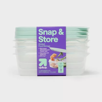 Divided Rectangle Food Storage Containers