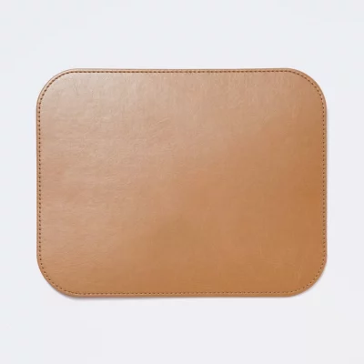 Faux leather mouse pad