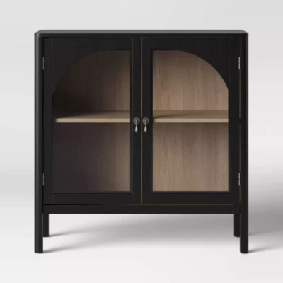 New Bedford 2 Door Accent Cabinet Black